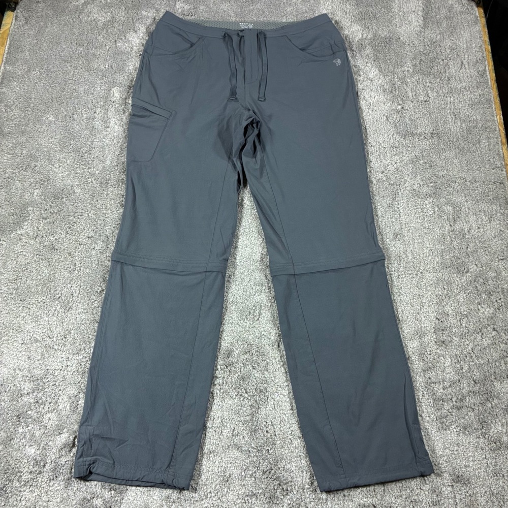Mountain Hardwear Dynama Pants Womens 10 Grey Convertible Hiking‎ Zip Off OL5449